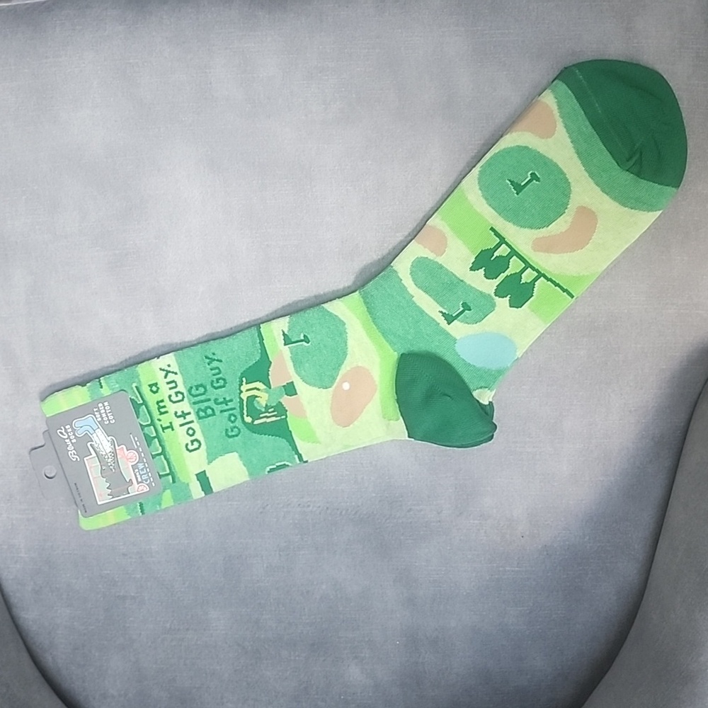 Blue Q Men's I'm a big golf guy socks. Size 7-12